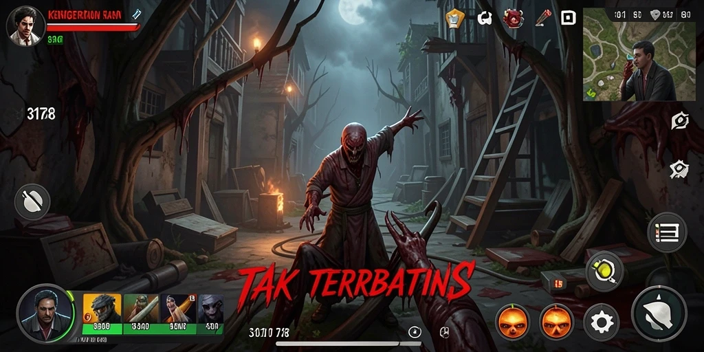 Screenshot menampilkan momen menegangkan dalam game Horror 3178.
