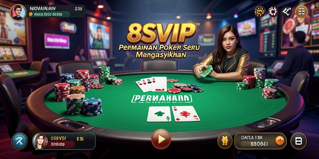 Tampilan gameplay Poker yang menarik dan interaktif di 8SVIP.