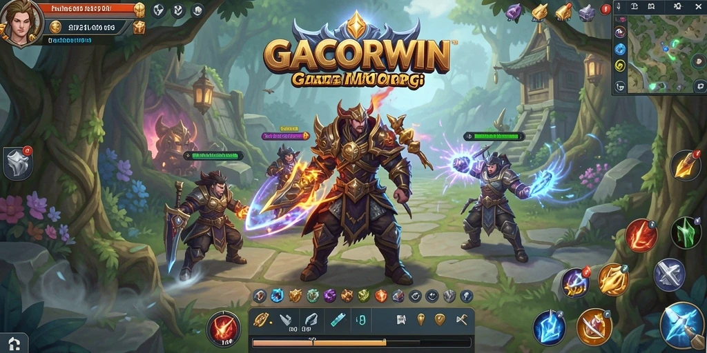 Screenshot GACORWIN menampilkan aksi seru dalam dunia MMORPG.