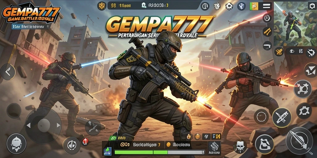 Tampilan seru permainan Battle Royale di GEMPA777.