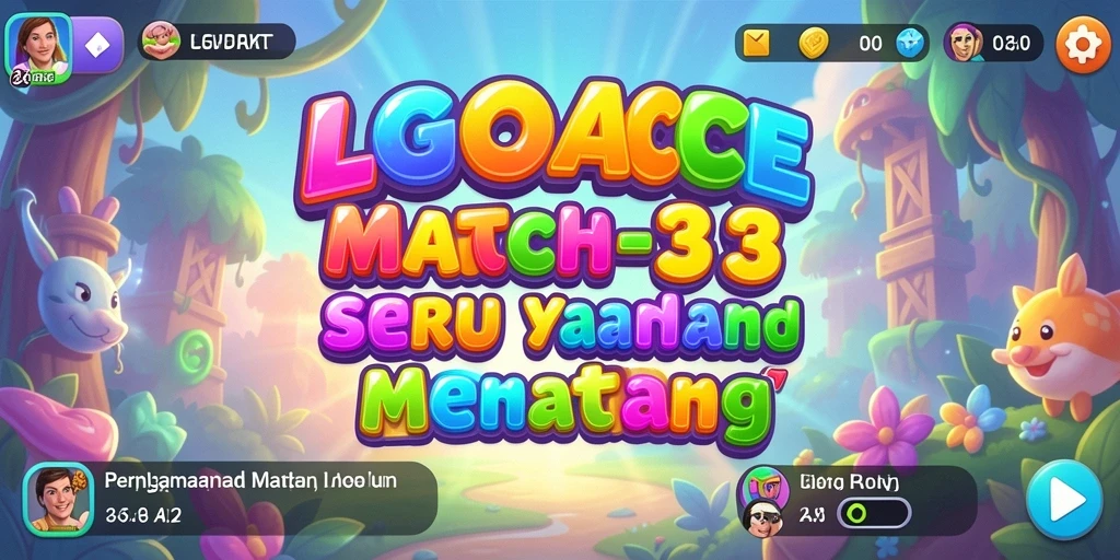 Tampilan aksi seru dalam gameplay LGOACE Match-3 yang menantang.