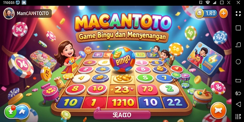 Tampilan menarik dari gameplay Bingo di MACANTOTO.