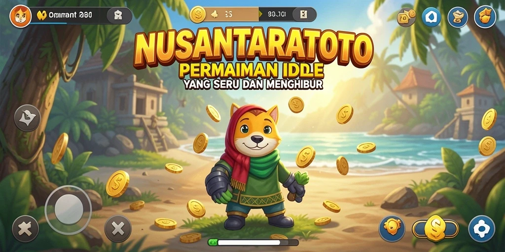 Tampilan gameplay seru dari NUSANTARATOTO menampilkan aksi Idle yang menarik.