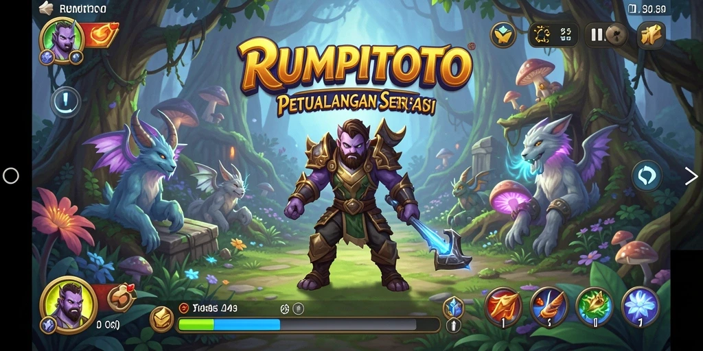 Tampilan gameplay RUMPITOTO yang penuh aksi dan petualangan.