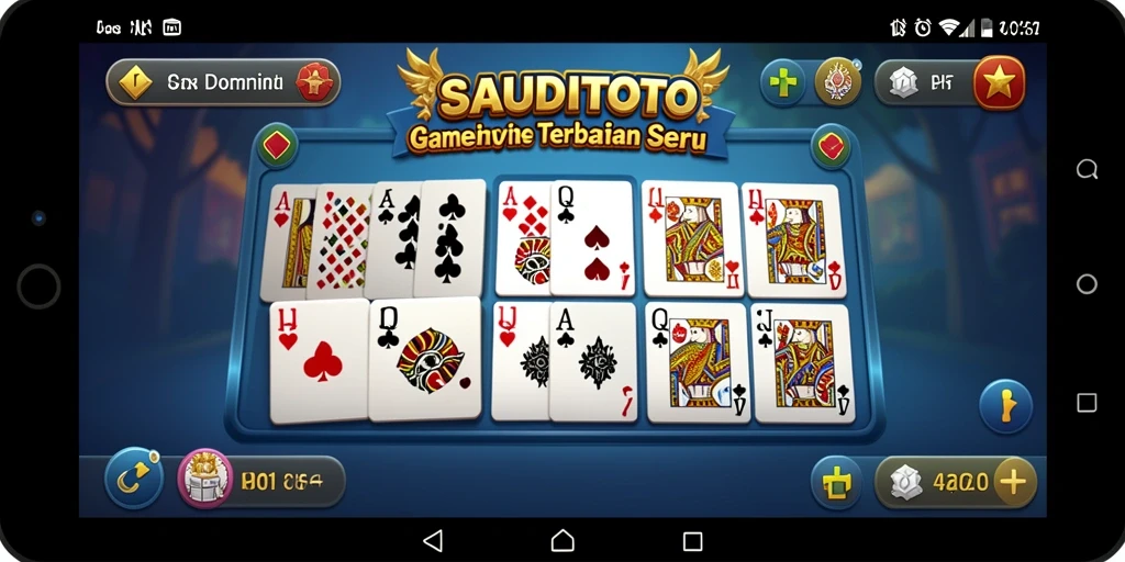 Screenshot gameplay SAUDITOTO menampilkan kegembiraan bermain Domino.
