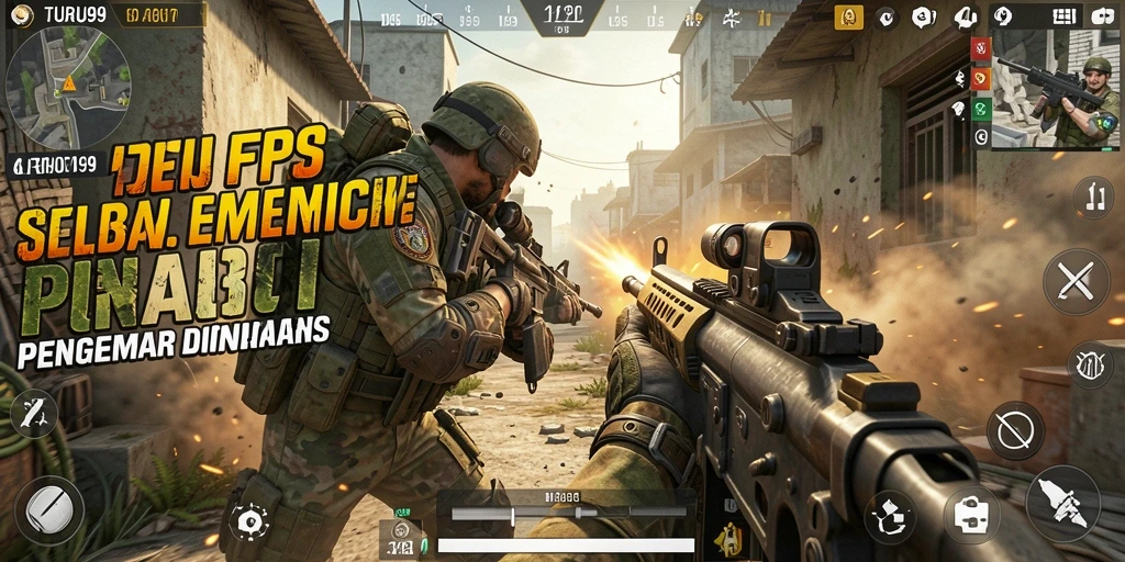 Screenshot menunjukkan aksi menembak seru di TURU99 dengan grafis memukau.