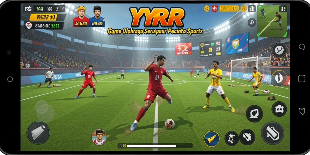 Tampilan gameplay menarik dari YYRR dengan elemen olahraga yang dinamis.